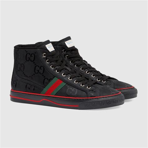 gucci sneakers high top black|Gucci off the grid sneaker.